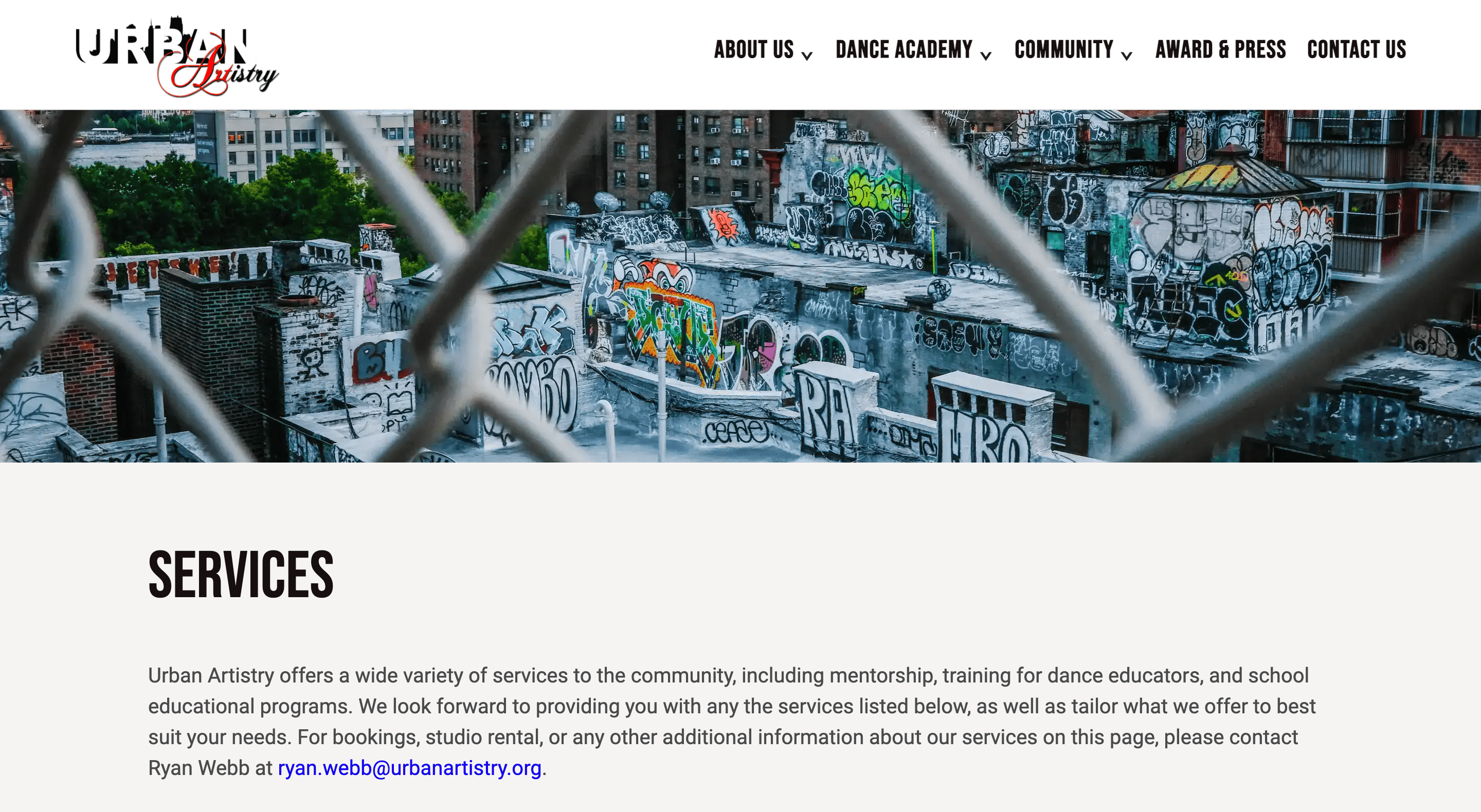 urban artistry webdesign web development